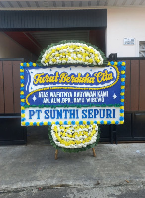 Papan Bunga Duka di Marga Bakti