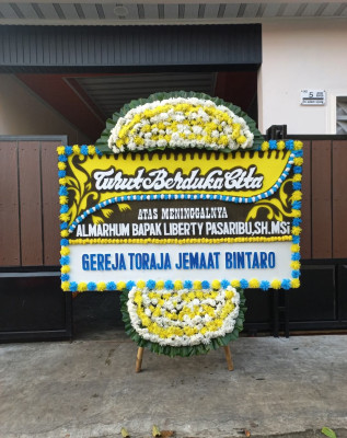 Papan Bunga Duka di Marga Bakti